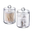 Акриловый Ватный тампон, высококачественные коробки для чехлов, контейнер для хранения в ванной комнате, прозрачная фотография, ватный тампон с ватным шариком