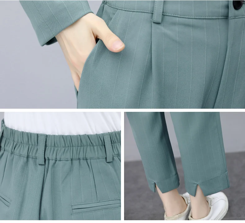 

High Quality Womens Suits Blazer With Pants Business Ladies Ensemble Blazer Pantalon Femme Elegant Trouser Suits For Ladies