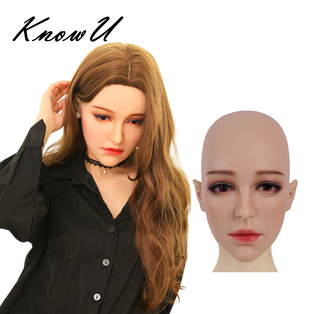 

KnowU Lifelike Permanent Makeup Female Mask Crossdressing Crossdresser Silicone Face Mask Transgender Cosplay