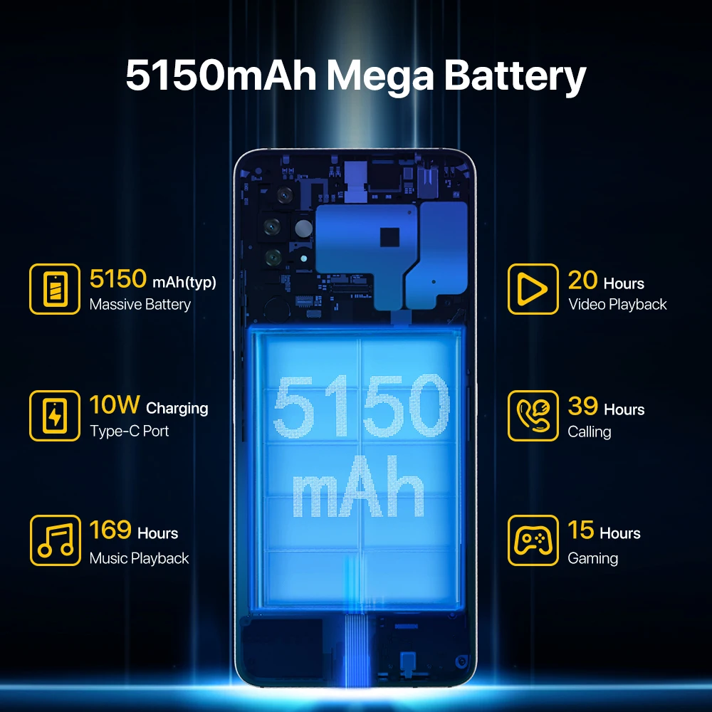 UMIDIGI-tel&eacute;fono inteligente A11 Pro Max versi&oacute;n Global, Smartphone con Android 11, pantalla FHD de 6,8 pulgadas, 128GB, Helio G80, Triple c&aacute;mara de 48MP, 5150mAh-5