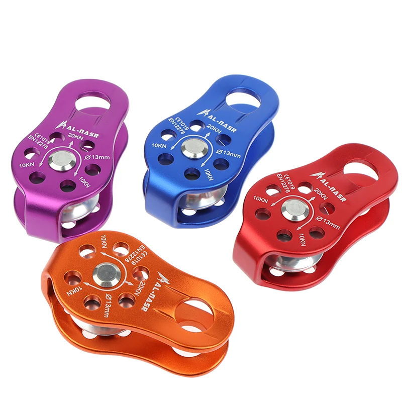 

Rock Climbing Pulley 4 Color Fixed Sideplate Pulley Outdoor Survival Tool Traverse Hauling Gear Single Sheave