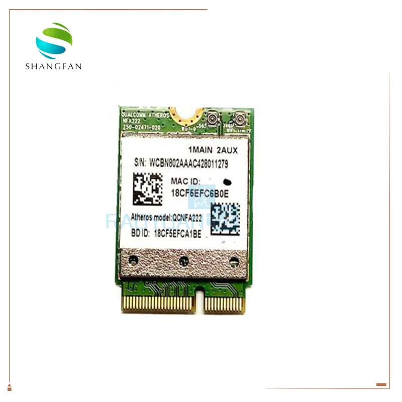 Wireless Atheros QCNFA222 AR5BWB222 Dual band 300Mbps 2.4GHz/5GHz 802.11a/b/g/n Wifi + Bluetooth BT 4.0 NGFF Wlan Card | Компьютеры и