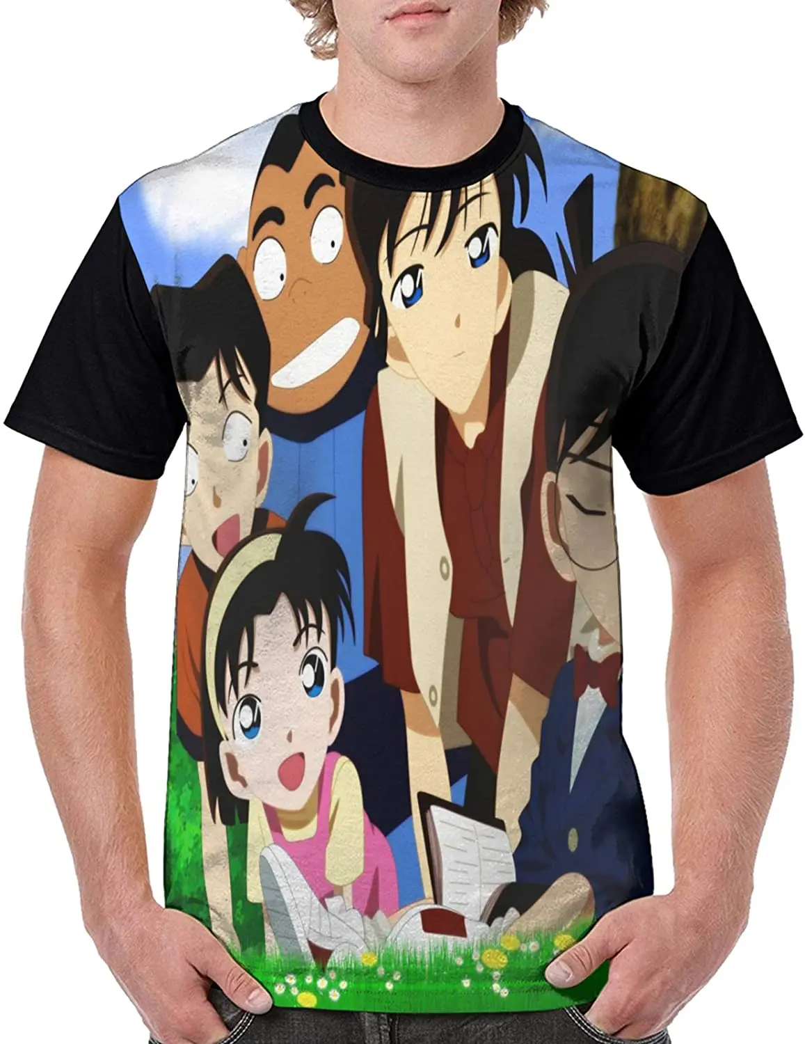 

Detective Conan Man"s T-Shirt Men"s Crew T-Shirt Running Workout Tee Top Dry-Fit Moisture Wicking