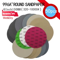 50pcs grinding disc 150125mm round shape sanding discs buffing sheet sandpaper loop sanding pad for woodworking tools dropship