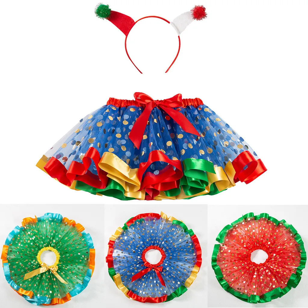 Детские вечерние костюмы для девочек юбка-пачка рождественской вечеринки