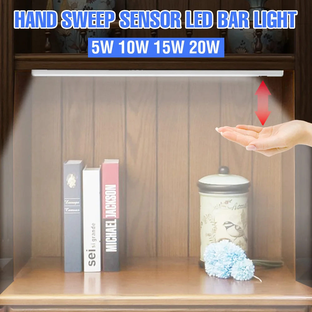

LED Kitchen Cabinet Light USB Hand Sweep Sensor 5V Night Lights 20CM 30CM 40CM 50CM LED Closet Lamp Bedroom Wardrobe Lighting