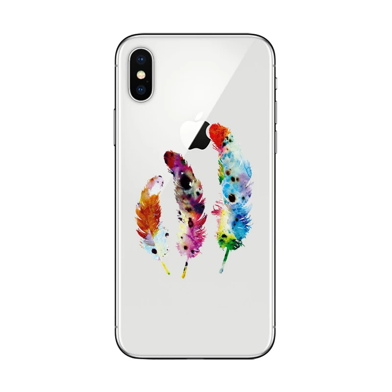 Ciciber Модный чехол с перьями для Apple iPhone 11 Pro Max X XR XS MAX 7 8 6 6s Plus 5 SE чехлы телефонов из