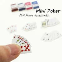 mini poker cards doll house miniature scene 112 mode playing game kids toy
