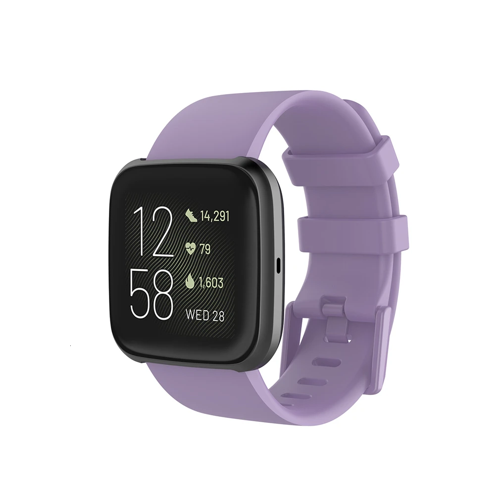 Сменный ремешок для Fitbit Versa/Versa 2, мягкие силиконовые водонепроницаемые наручные аксессуары, ремешок для Fitbit Versa 2, ремешок