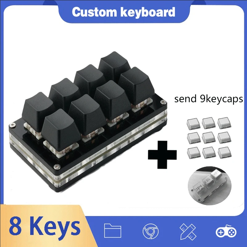 

Portable Mini 8 Keys Keypad DIY Shortcut Keyboard Function Keyboard Programmable Mechanical Keyboard Sayodevice Gaming Keyboard