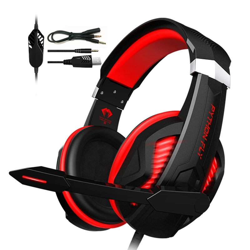 Игровая гарнитура PYTHON FLY G2000 Mix портативная басовая шумовая для игр просмотра