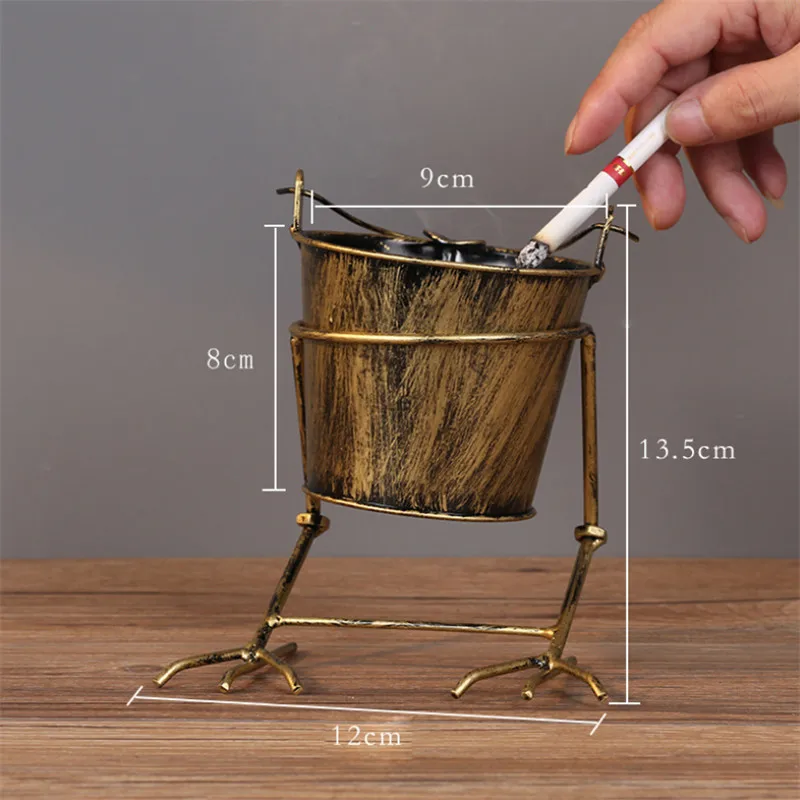 Европа креативная ретро железная пепельница ручной работы вертикальная в форме