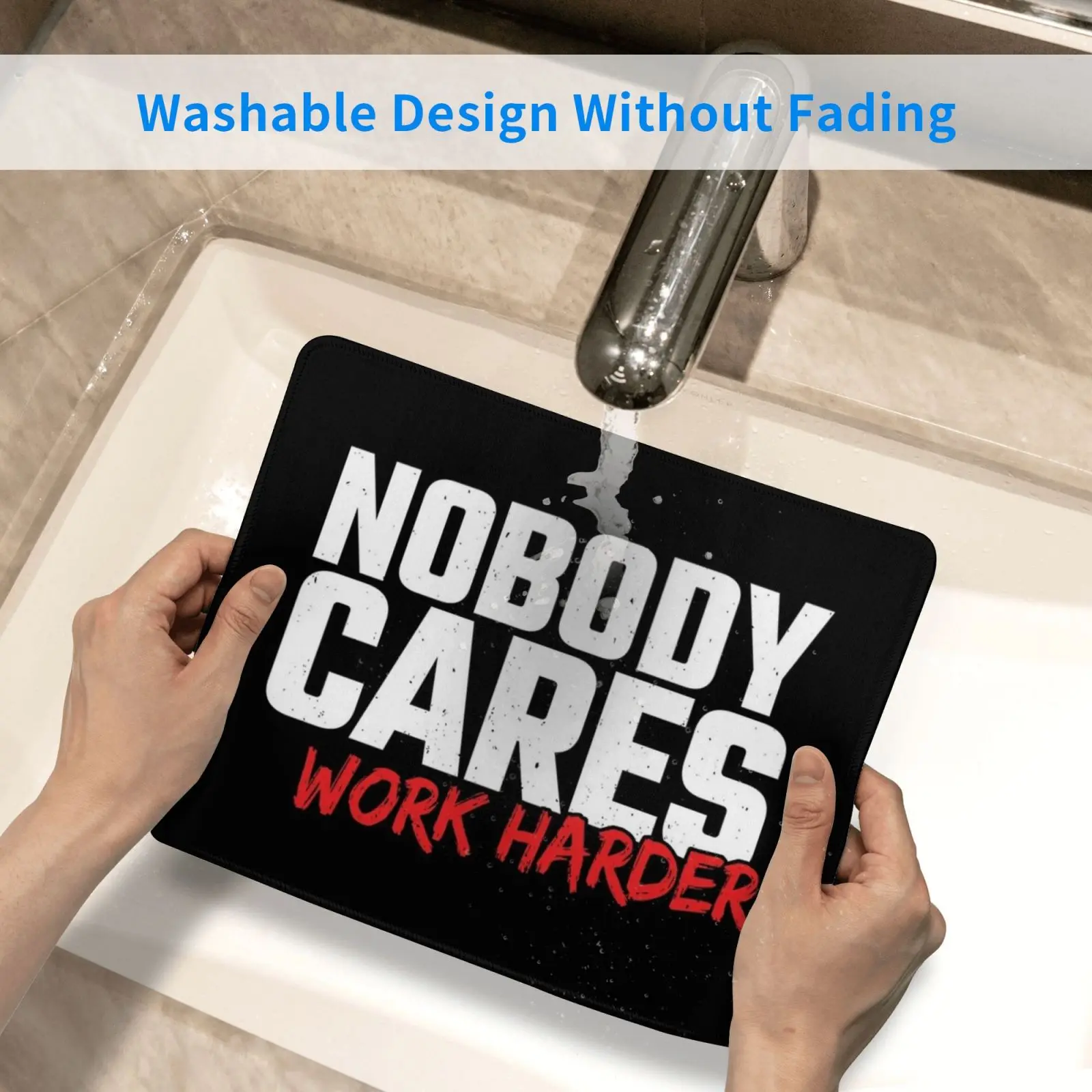 

Fitness Gift-Workout Motivation-Nobody Cares Work Harder Mouse Pad DIY Print Cushion Fitness Health Fitness