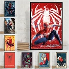 Постеры на холсте в стиле ретро с изображением супергероев, декор для фильмов, Человек-паук, настенные художественные рисунки для детской комнаты, домашний декор