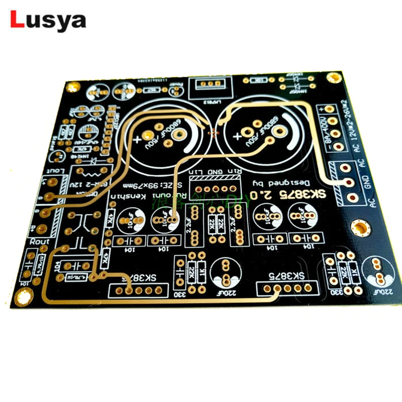 

SK3875 SK18752 power amplifier board PCB double sided sinking-gold empty board with speaker protection T1639