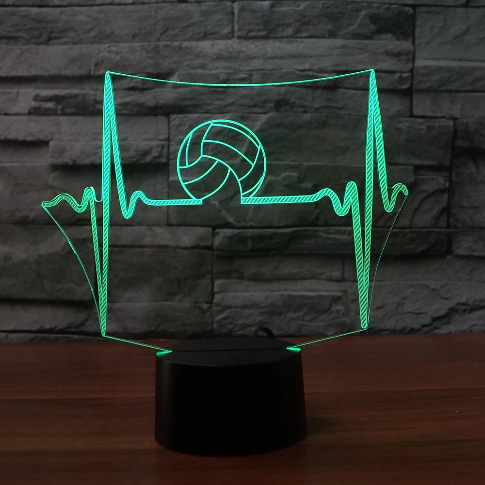Новинка Bluetooth освещение динамиков 3D Иллюзия светодиодный светильник волейбол