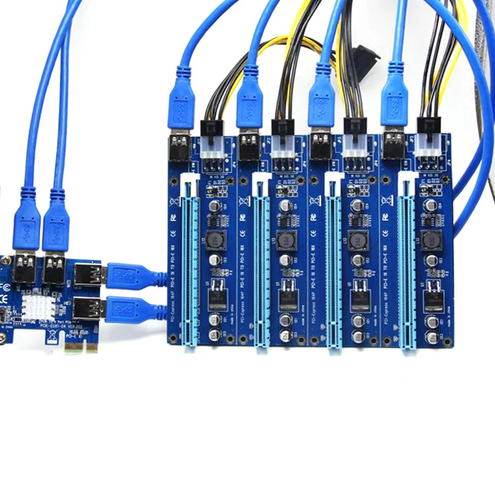 PCIE PCI E Express 1X до 16X Райзер карта от 1 4 USB3.0 умножитель концентратора адаптер для