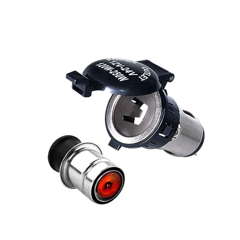 

Car cigarette lighter holder universal modified 12V car motorcycle power socket car charger holder