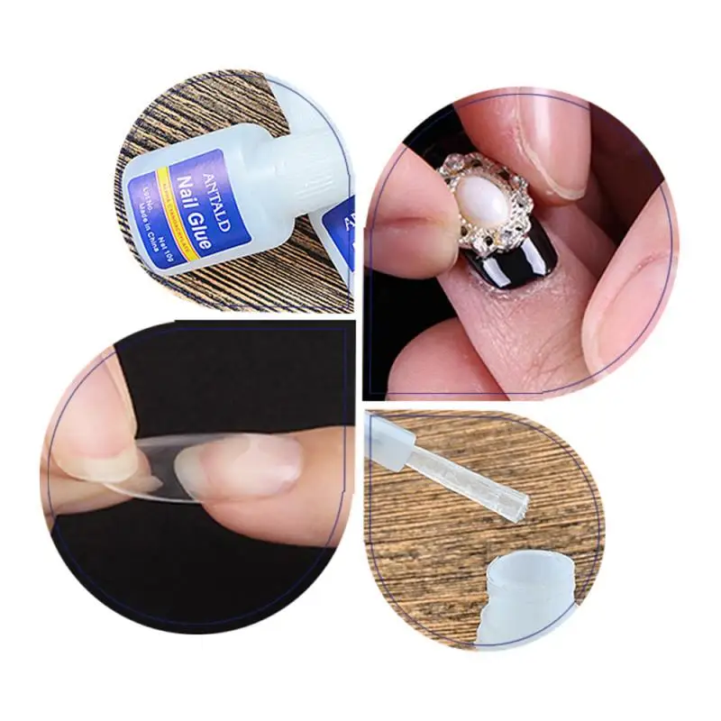 10g Fast Drying Nail Art Glue with Brush False Nails Glitter Rhinestones 3D Decoration Sticking for UV Polish Gel TSLM2 | Красота и