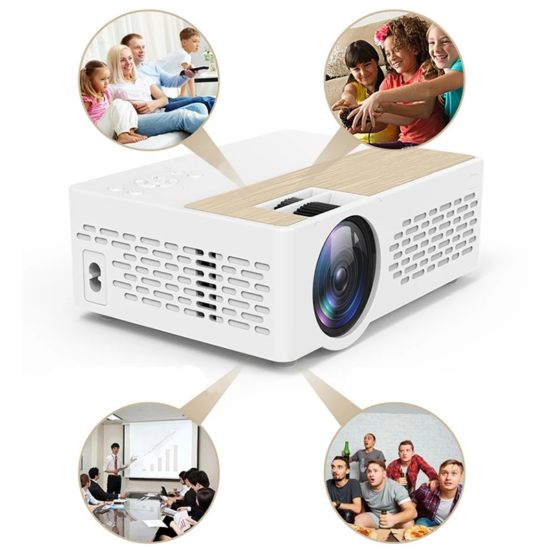 J12 Mini Projector WIFI Phone Screen Mirroring Display 5000 Lux Beamer Full HD 1080P Home Theater EU Plug |