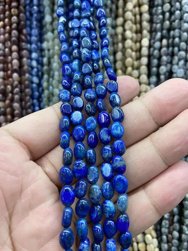 Новое поступление, бусины из натурального драгоценного камня, оптовая продажа, овальные ювелирные изделия 6x8 мм, бусины ручной работы, серьги, браслеты, подвески