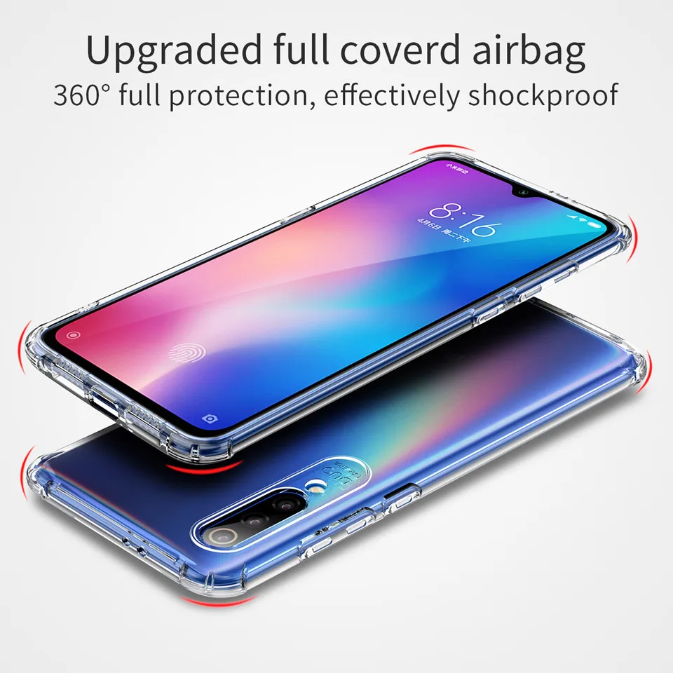 Мягкий ТПУ Прозрачный чехол для Xiaomi Black Shark 2 Helo Pocophone F1 Redmi Go Note 7 6 Pro 6A Силиконовый противоударный чехол