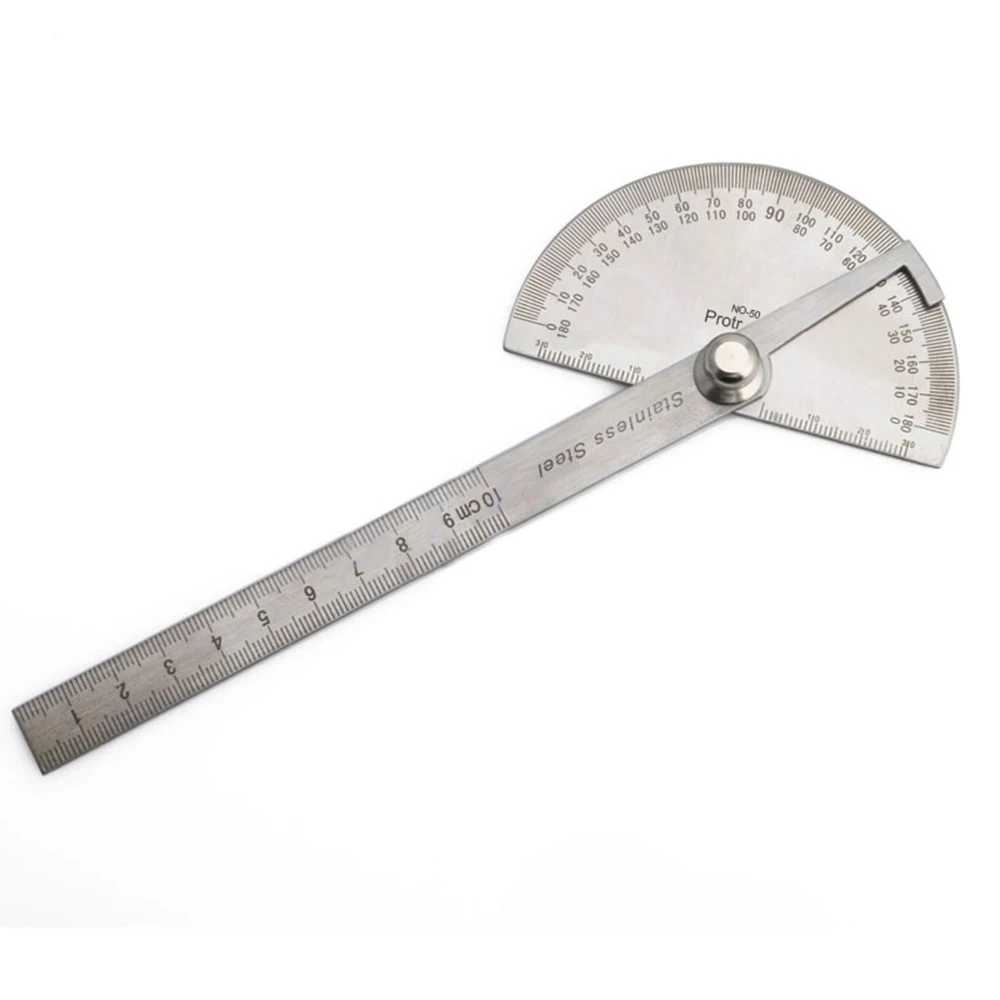 

Stainless Steel 180 Degree Adjustable Protractor Angle Finder Arm Measuring Ruler Tool