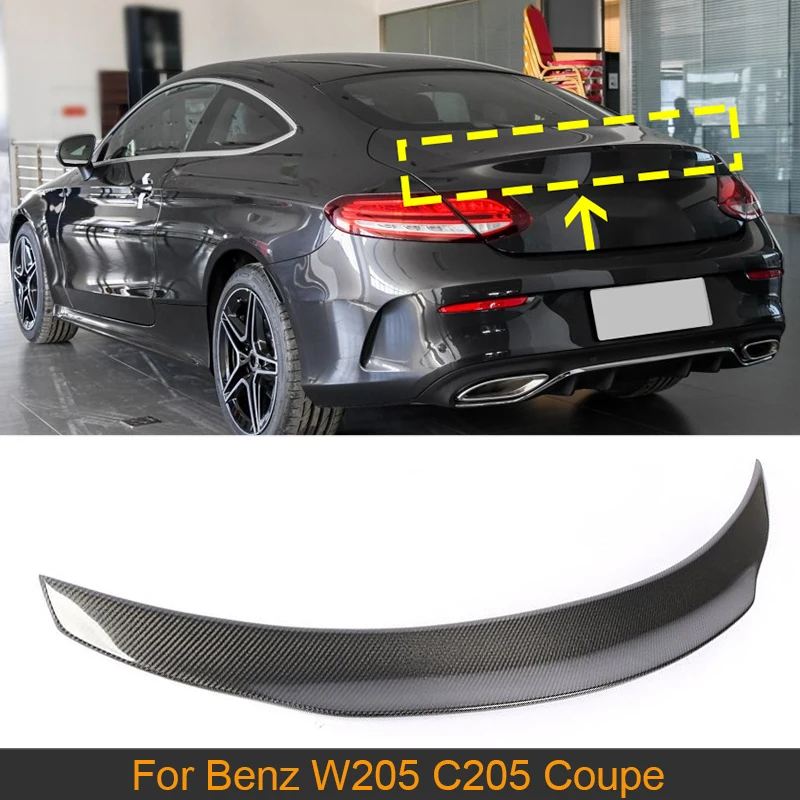 

Задний спойлер из углеродного волокна для Mercedes-Benz W205 C205 C180 C200 C43 C63 AMG Coupe 2014-2019