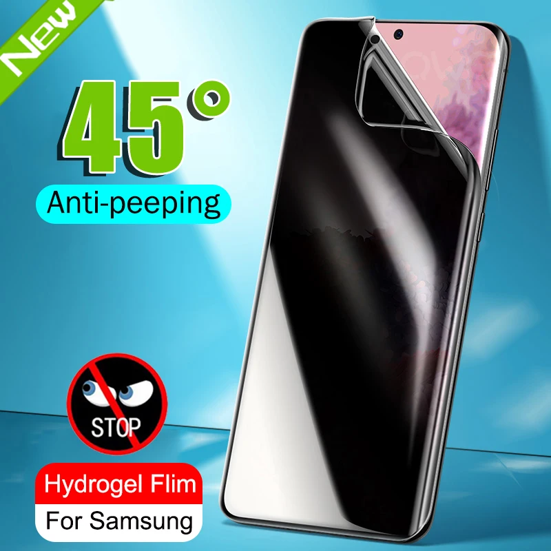 100D полное покрытие конфиденциальности Гидрогелевая пленка для Samsung Galaxy S20 S10 S9 S8