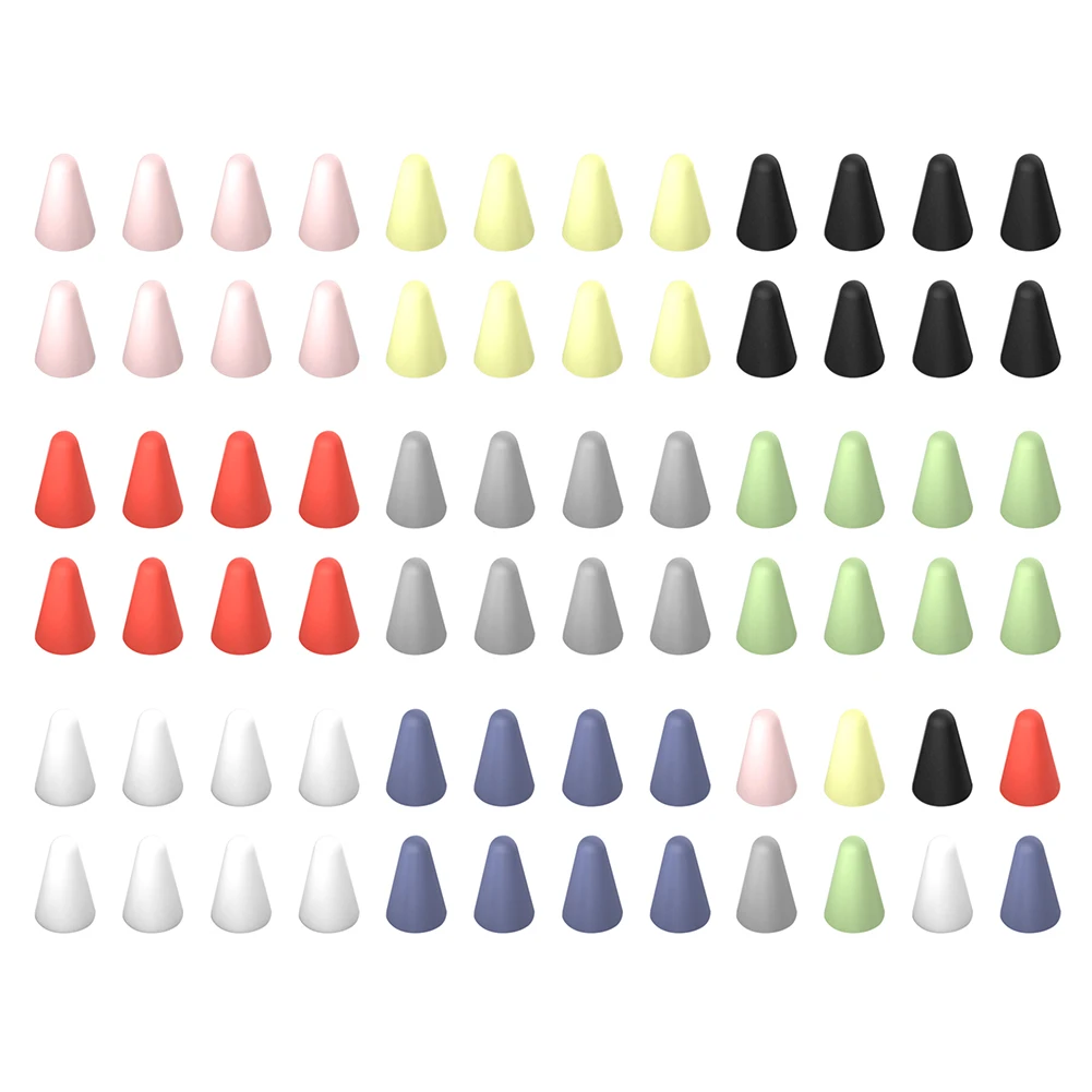 

8pcs Silicone Replacement Pen Tips Case for Apple Pencil 1 2 Touchscreen Stylus Pen Tip Nib Protective Cover Skin