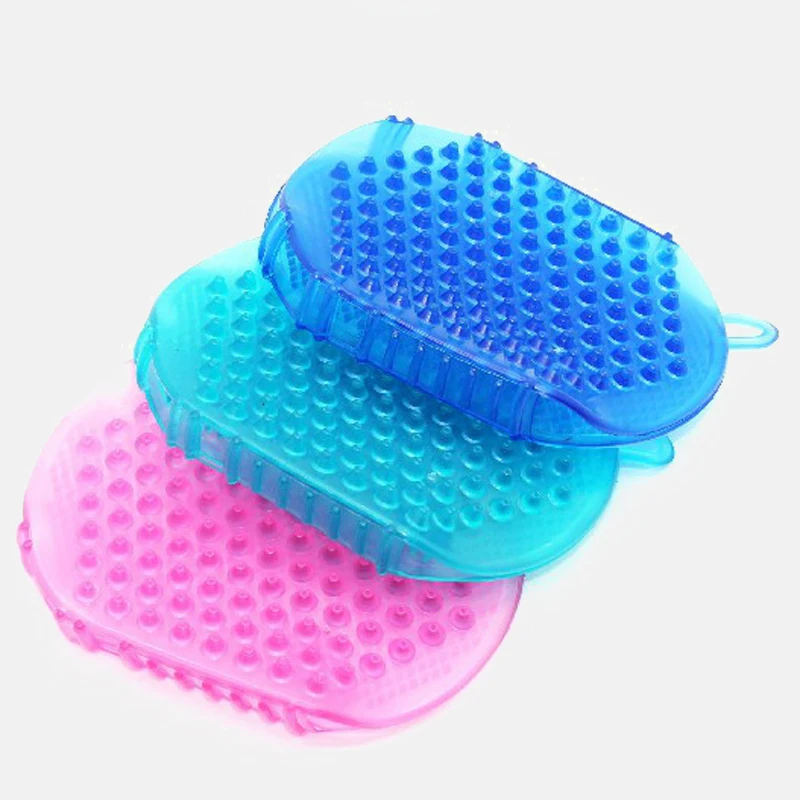 

1Pcs Soft Silicone Massage Scrub Gloves Silicone Bath Scrubber The Bath Body Brush Peeling Body Bath Brush Exfoliating Gloves