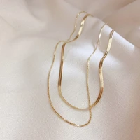 multilayer snake chain choker punk gold color chain collar chunky chain necklace for women jewelry new trendy