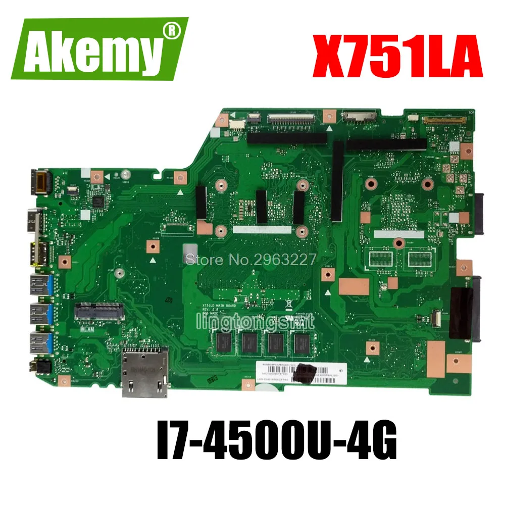 

Для For For For Asus X751LA X751LAB R752L R752LD R752LN X751LD X751LX X751LD материнская плата REV: 2,0 с I7 CPU материнская плата 100% протестирована