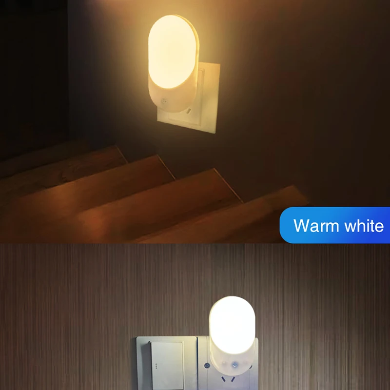 

LED Light Sensitive Sensor Socket Nightlight 0.7w AC110-220V EU/US Plug Baby Room Bedroom Corridor Lamp