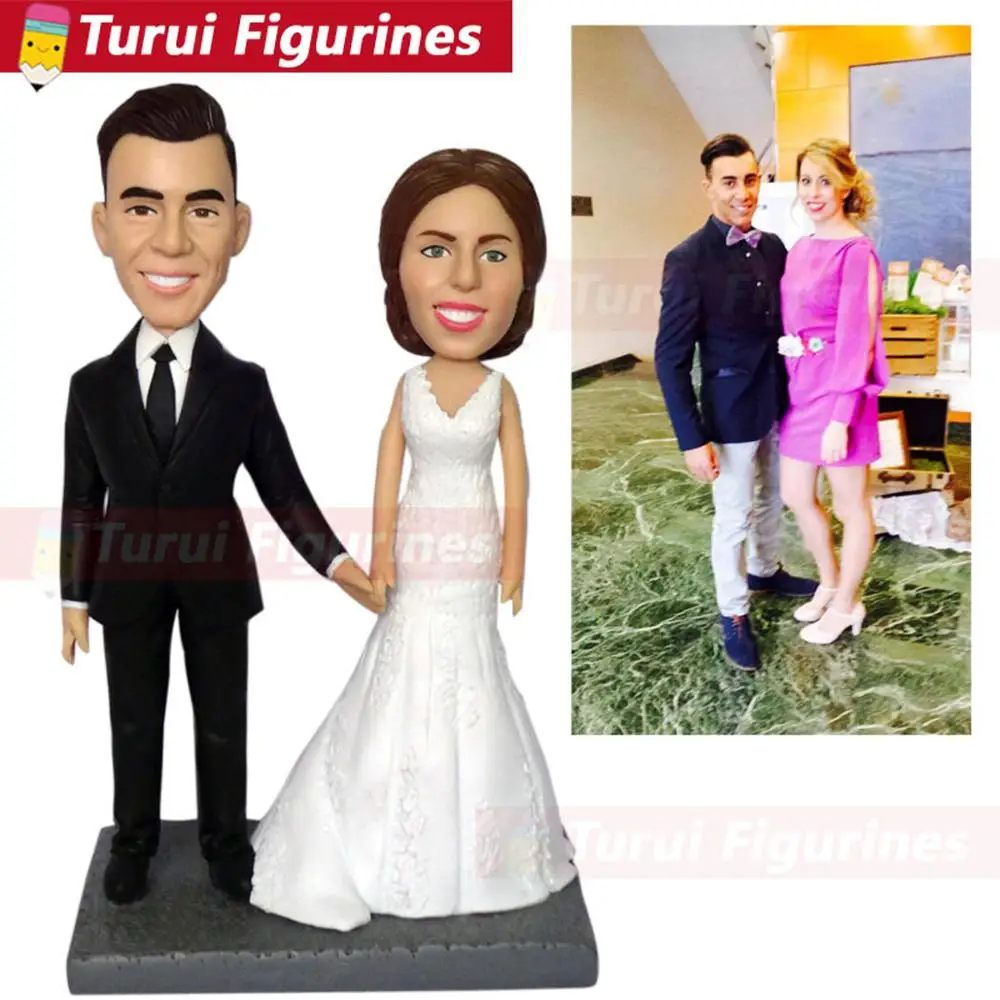 2020 Прибытие Свадьба романтическая Невеста и жених топперы пара фигурка брак