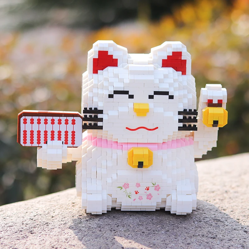 HC большой Лаки Фортуна Cat Деньги счеты НДС животных 3D модель DIY Алмазная мини