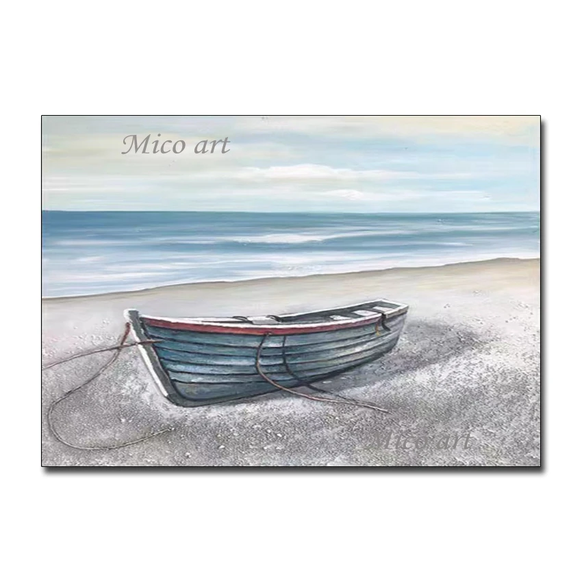 

High Quality Modern Wall Decor canvas Art Pure 100% Hand Painted Seaside Scenery Oil Paintings Artwork Picture Cheap For Bedroom