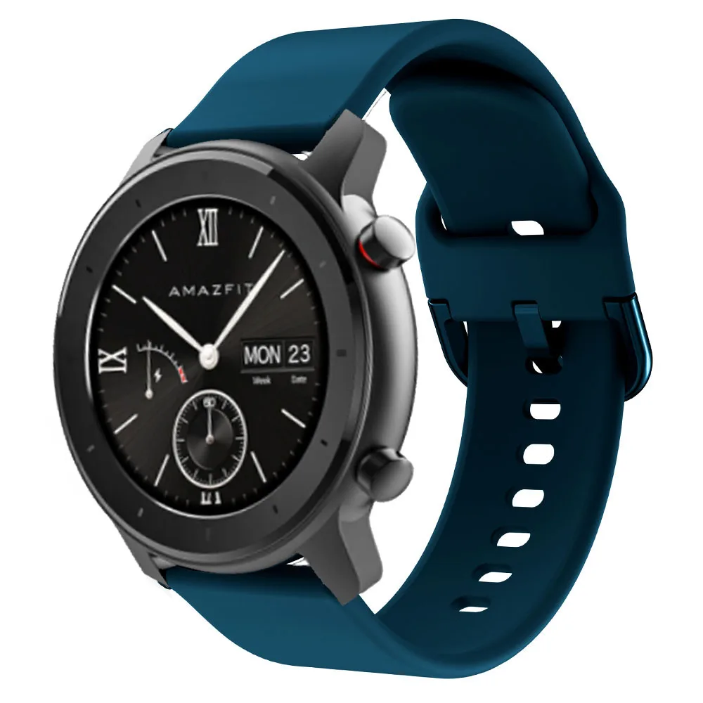 Сменный силиконовый ремешок для часов Huami Amazfit GTR 42 мм, спортивный браслет 20 мм, ремешок для часов Amazfit Bip Youth Sport