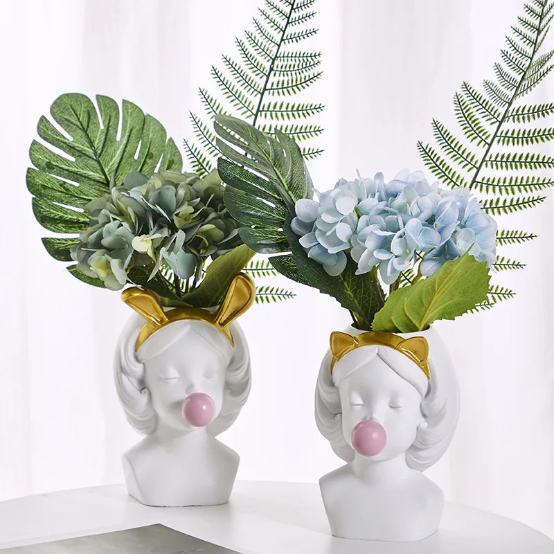 Креативная ваза из смолы для милой девушки украшение пузырчатой резинки