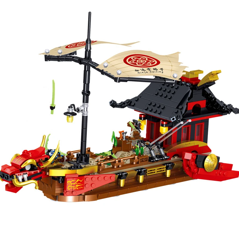 

New 2021 Series Destiny's Bounty Ferry Movie Boat Sailing Season 14 Building Blocks Classic Model Sets Bricks Kids Kit TV