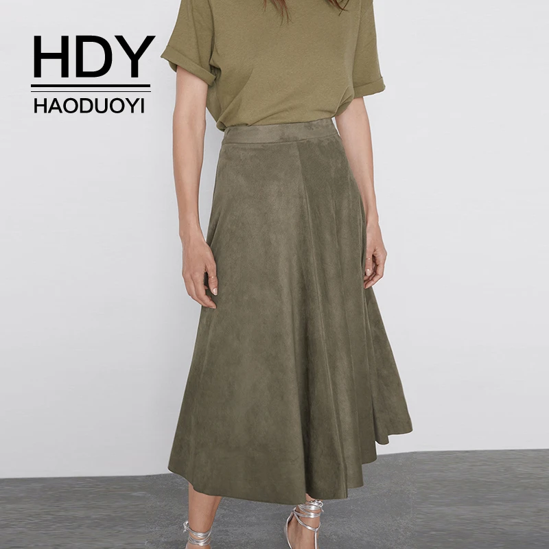 HDY Haoduoyi 2019 новые модные женские осенние темпераментные элегантные однотонные