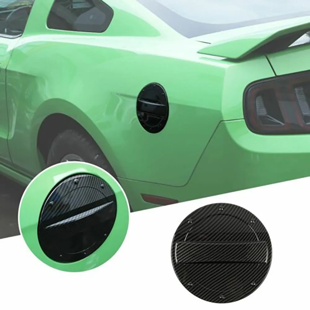 

2010-2014 Cap Cover ABS Plastic Tank Gas Accessories Carbon Fiber Style Filler For Ford Mustang Fuel Door