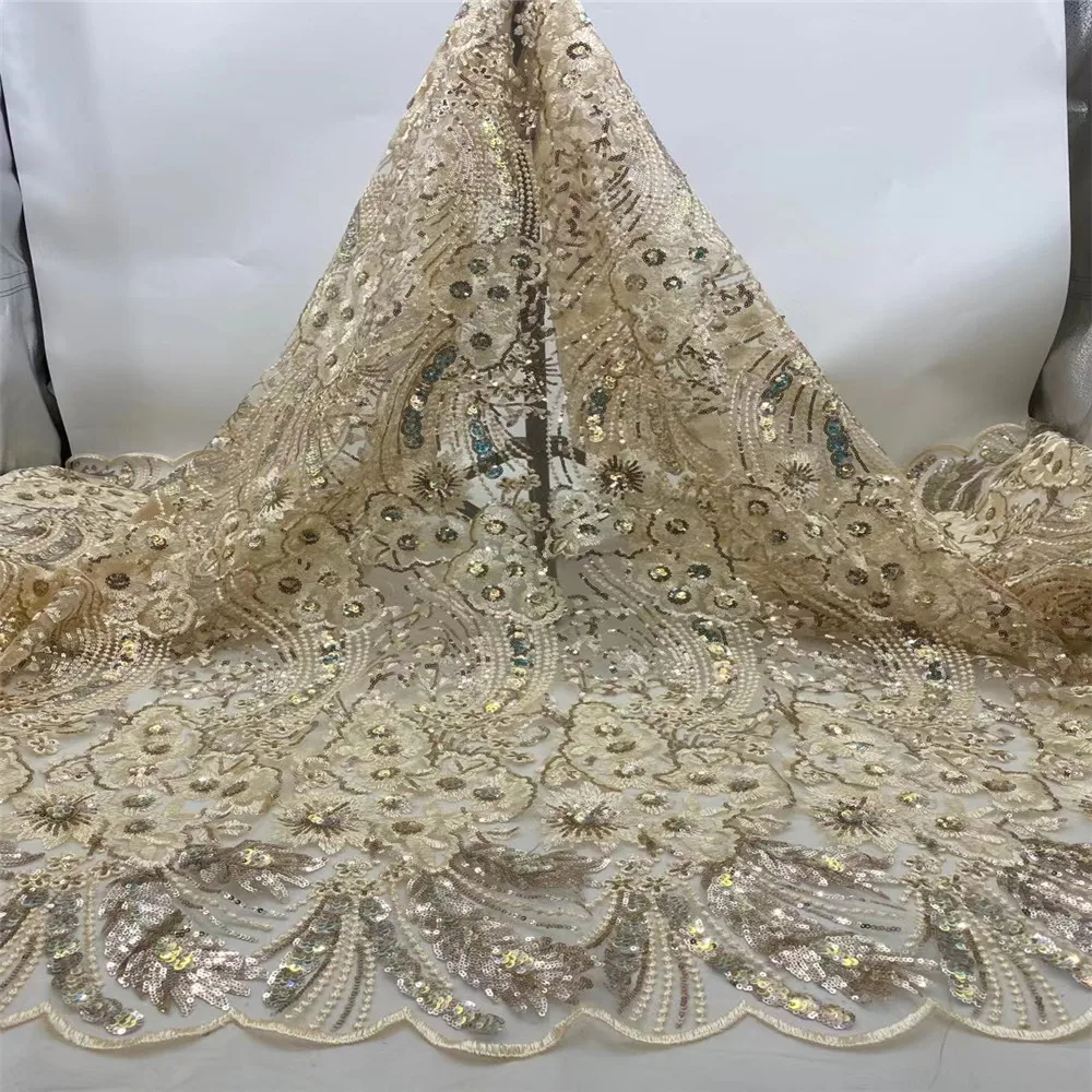 Новинка 2021 французская тюль нигерийское Сетчатое кружево африканская сетка с