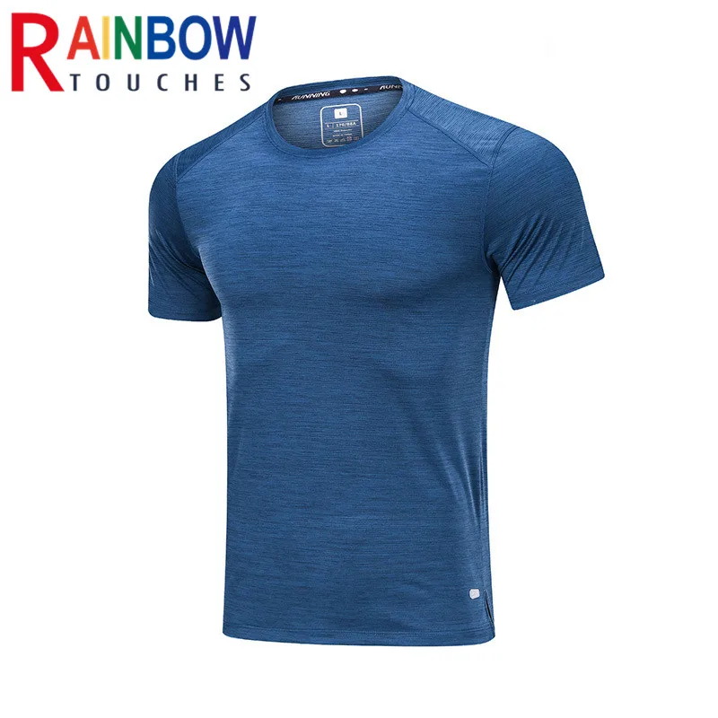 

Rainbowtouches Summer Sports Men Tops Crew Neck Quick Drying And Breathable Outdoor Running Training T-shirt