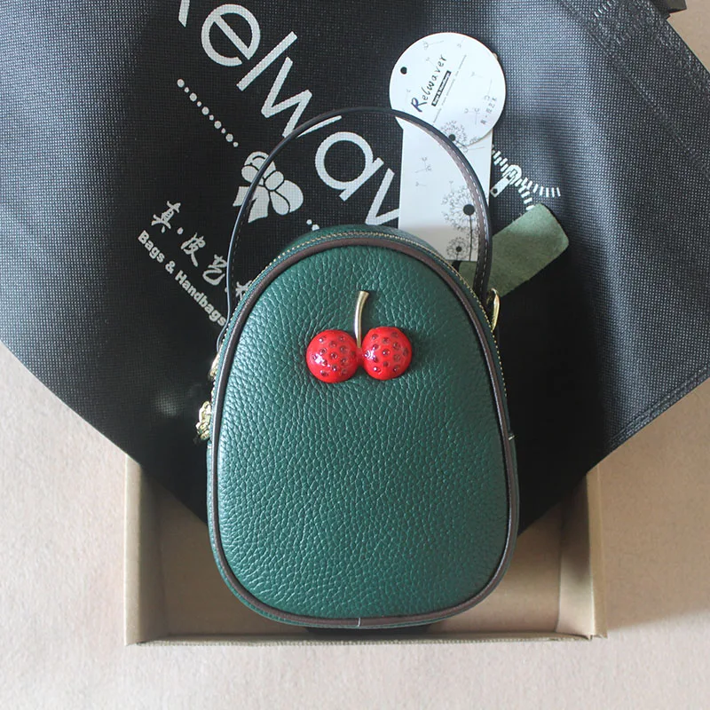 

cow leather crossbody bag mini genuine leather shoulder bag versatile women messenger bags green women handbag