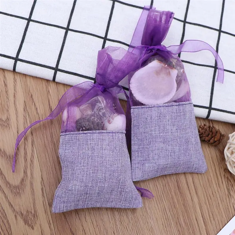 24 шт с цветочным принтом бледно лиловый сумки пустые аромат чехол мешочек саше