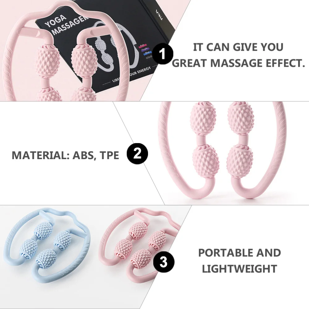 

1pc Leg Muscle Relaxation Roller Ring Clamp Leg Stick Yoga Leg Massager