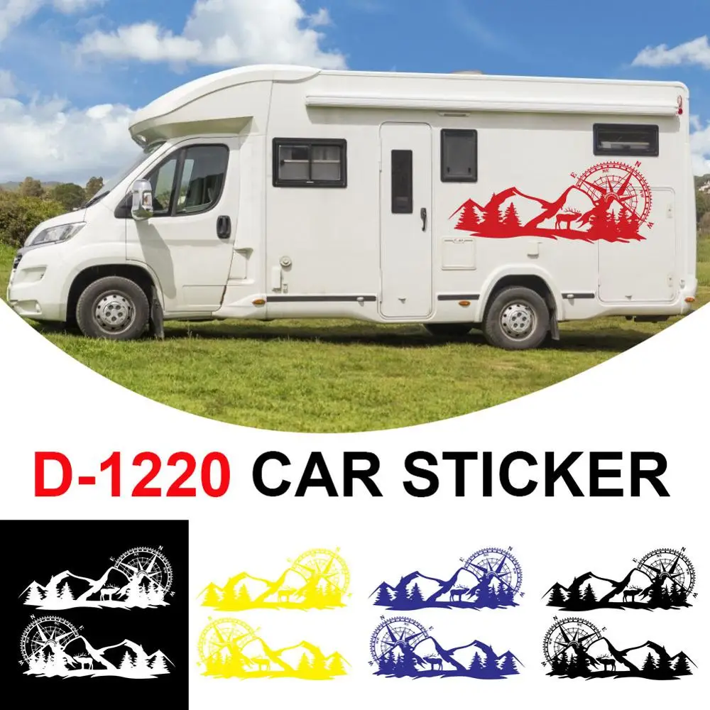 

Водостойкая виниловая наклейка на автомобиль, 2 шт., с компасом