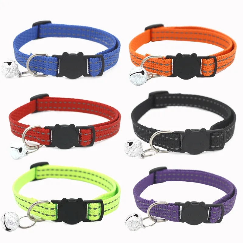 

Милый нейлоновый ошейник с колокольчиком для домашних животных, 1,0 см, 19-32 см