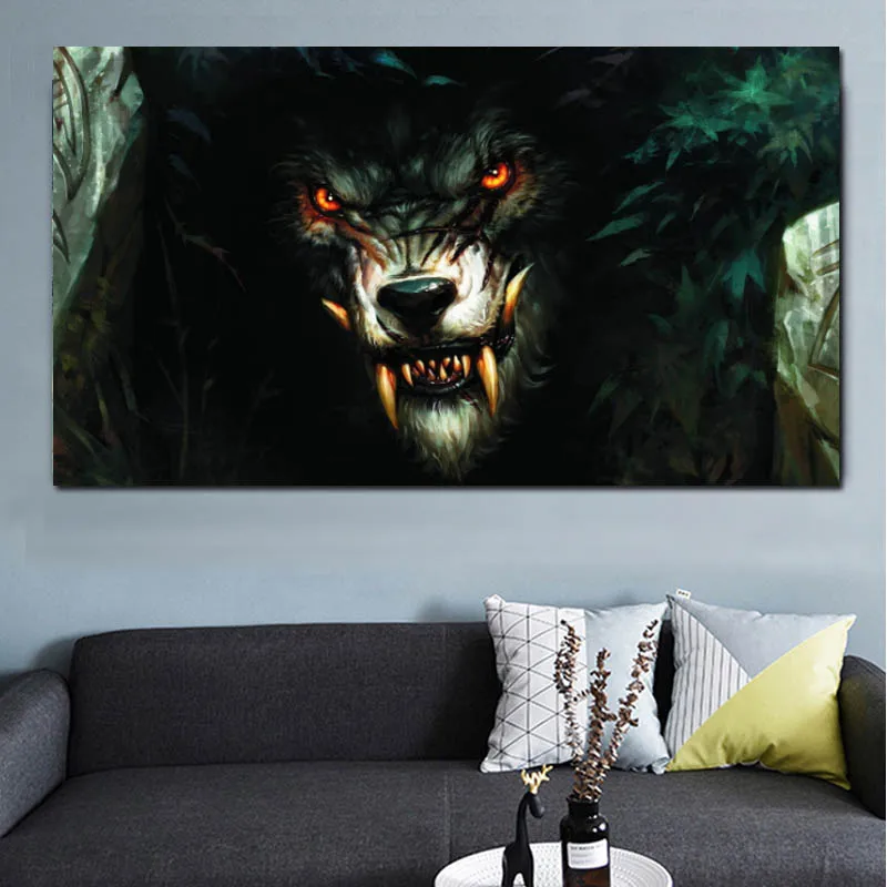 Современная Настенная живопись на холсте Абстрактная картина с животными